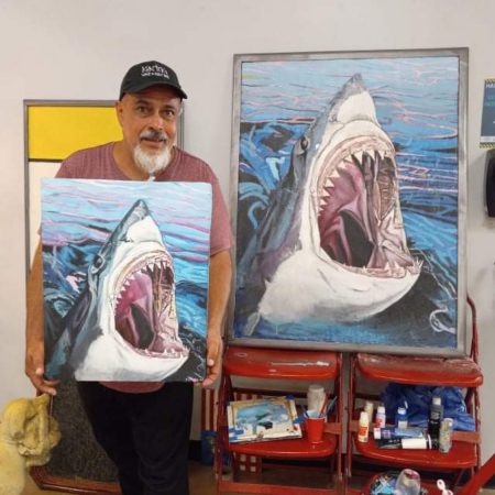 VIP ART Lake Worth Beach Shark by, Hernan Lopez